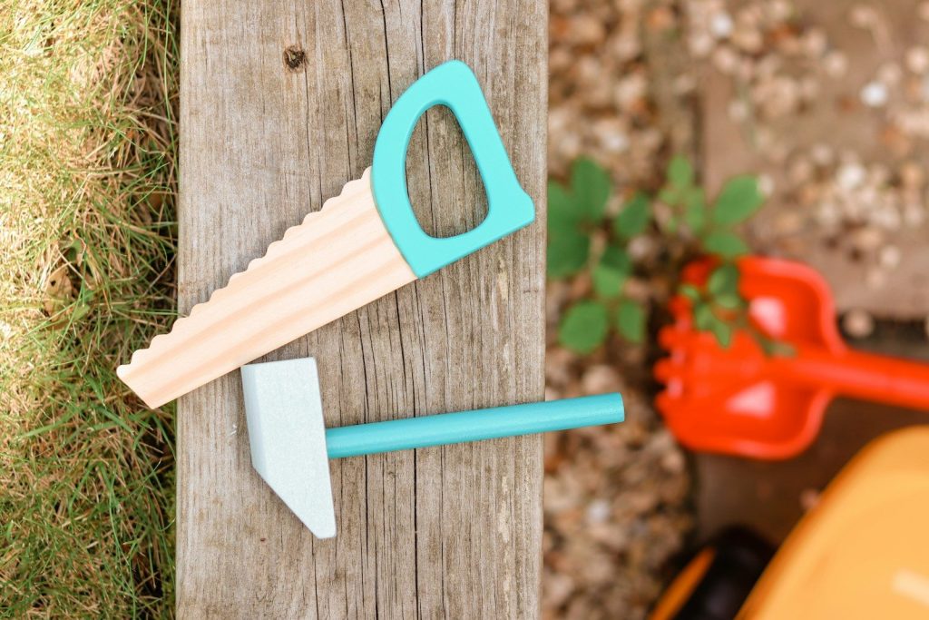 scissors and a cutting board